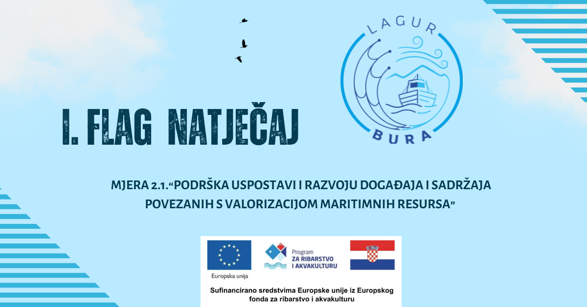 Izmjena  #1  za I. FLAG Natječaj  u okviru Mjere 2.1. Podrška uspostavi i razvoju događanja i sadržaja povezanih s valorizacijom maritimnih resursa iz LRSR FLAG-a BURA 2021.-2027.